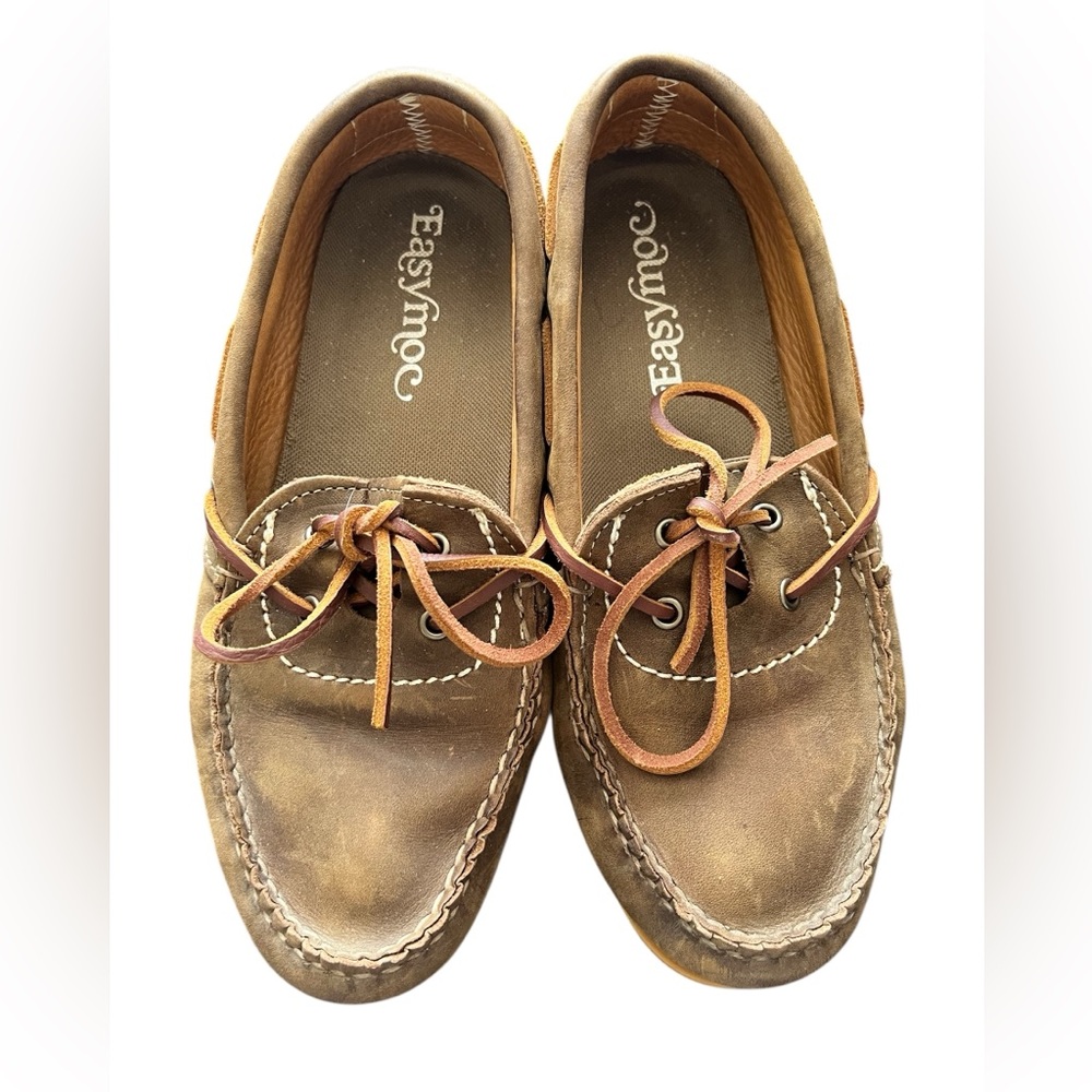 Easymoc Trooper Moc Vibram Loafer in Crazy Horse Brown Mens Size 8.5